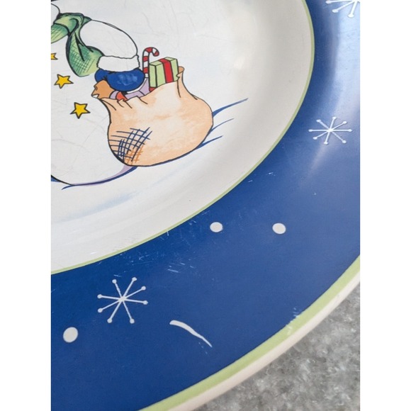 A Cute Snowman Christmas Dinner Plate 10 1/2" - Picture 6 of 10